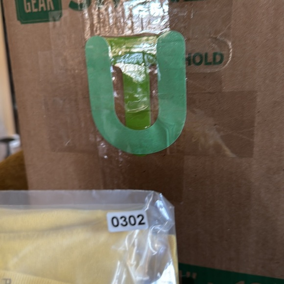 Adidas Embordered Logo Short Sleeve Shirt Yellow - Picture 6 of 6